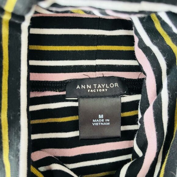 Ann Taylor Factory striped sleeveless knit turtleneck top size M. - Picture 7 of 7